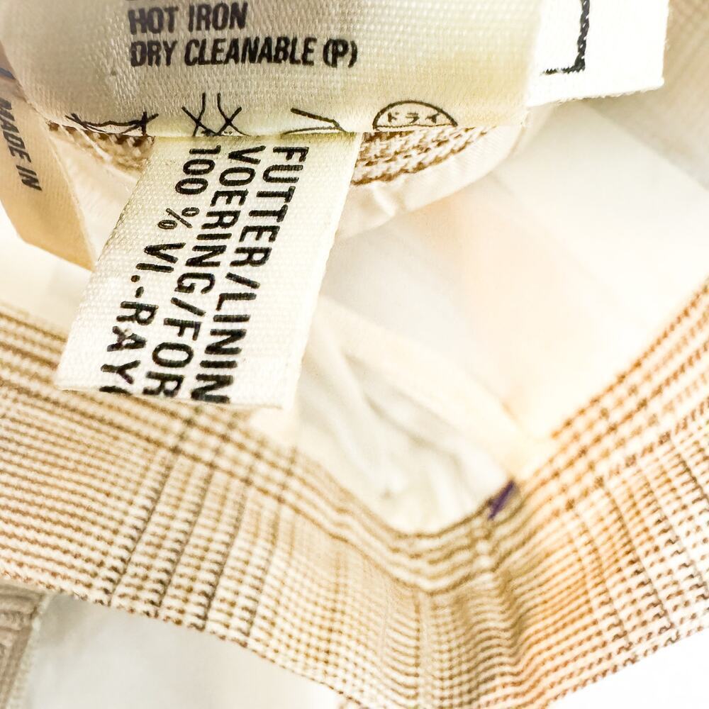 Laurel Patterned Plaid Straight Linen Pencil Skir… - image 4